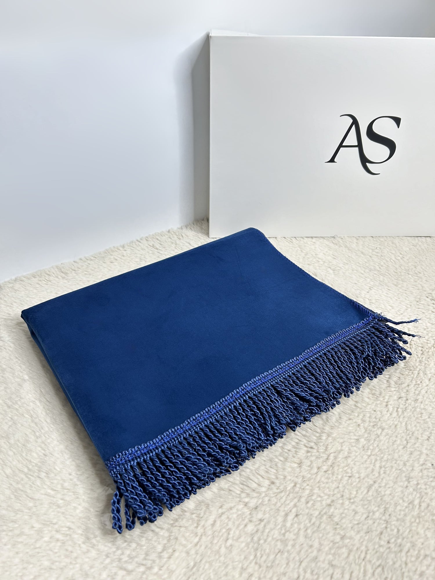 Tapis De Prière Velours Bleu